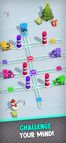 Official Train Puzzle screenshot from Google Play showing a railway puzzle board